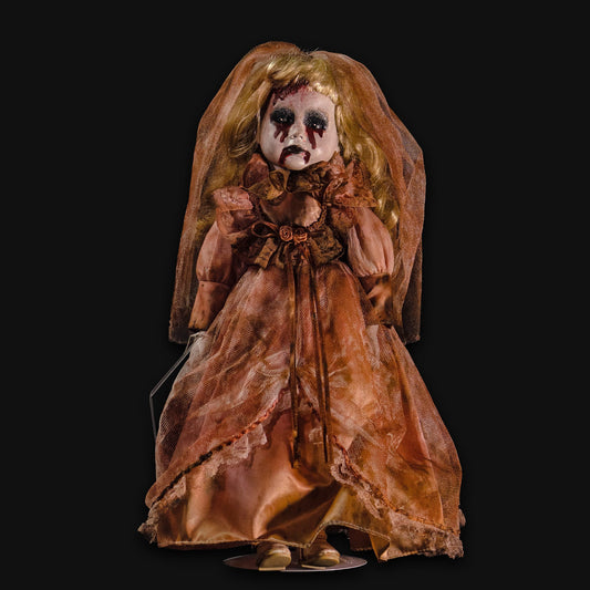 Charlotte, a hand painted possessed porcelain doll, full front view